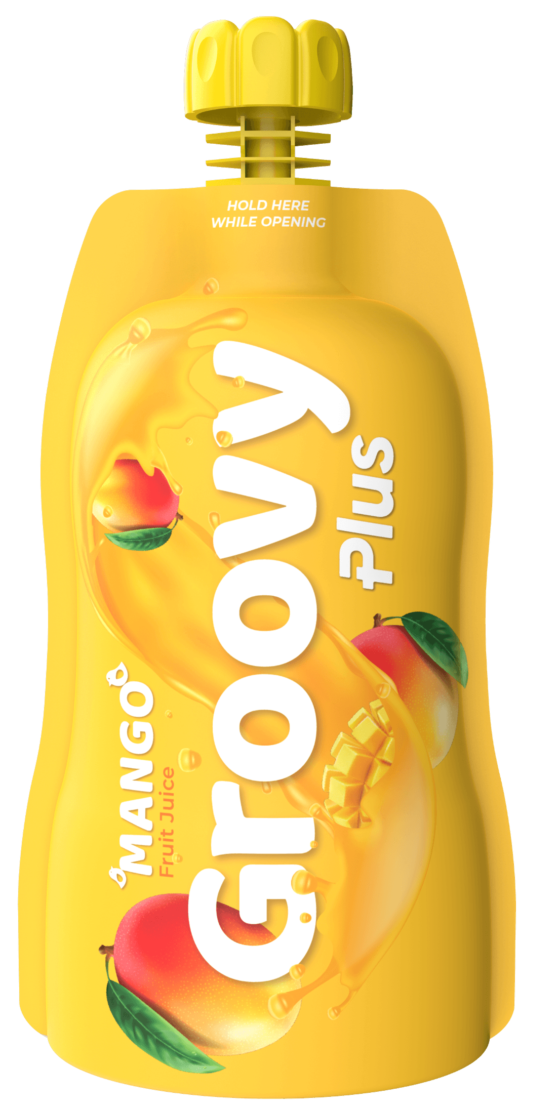 Groovy Plus Mango fruit juice pouch